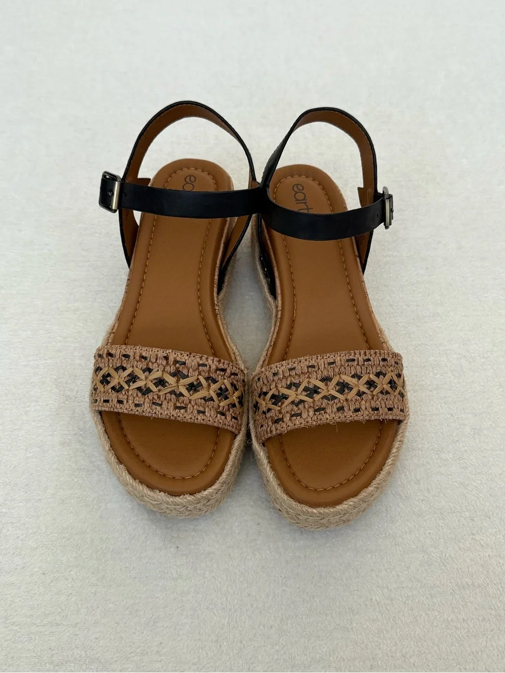 Espadrille Platform Leather Woven Sandals Women’s Size 9 Summer Boho NWT